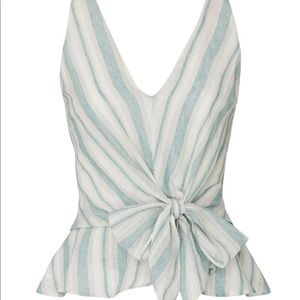 Adelyn Rae Behati Stripe Tie Top